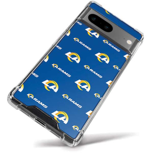 NFL Los Angeles Rams Blitz Series Google Pixel 8a Clear Case